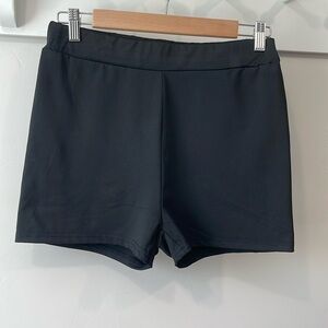 SHEIN size large elastic waist shorts, black